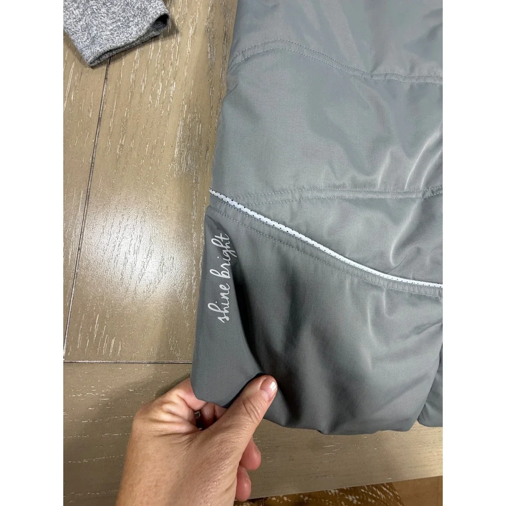Ivivva Parka Kids Size 10 Gray Insulated Hooded Puffer Jacket